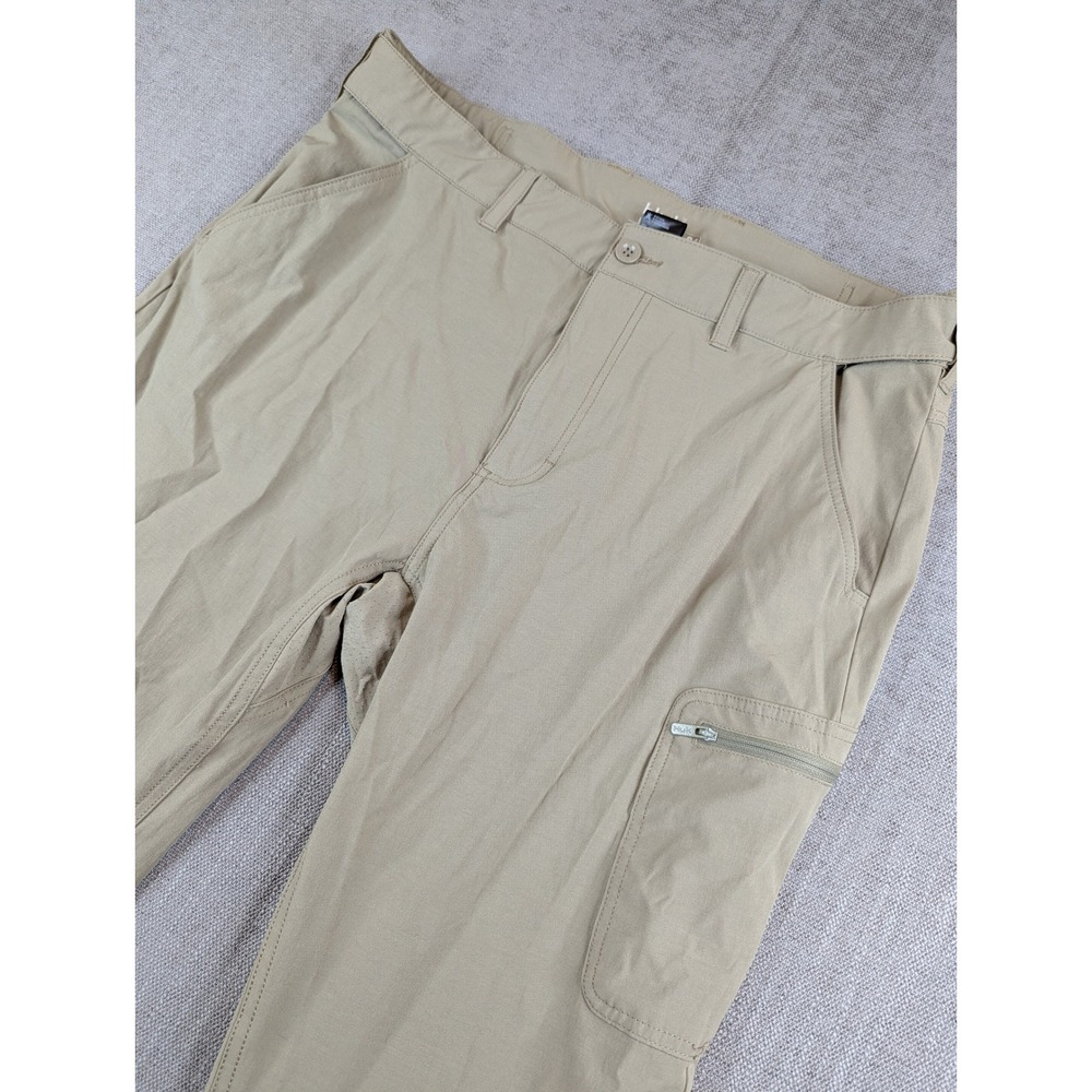 Huk Fishing Pants Mens XLx34 Tan Cargo Performance Utility Stretch Outdoors Hike